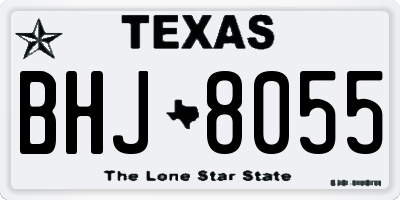 TX license plate BHJ8055