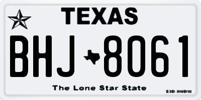 TX license plate BHJ8061