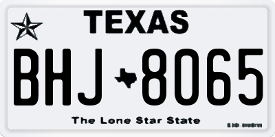 TX license plate BHJ8065