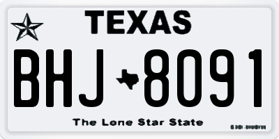 TX license plate BHJ8091