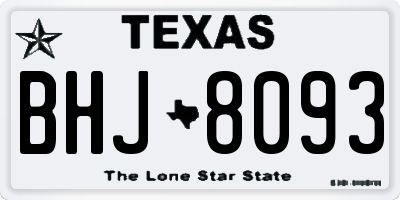 TX license plate BHJ8093
