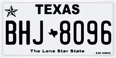 TX license plate BHJ8096