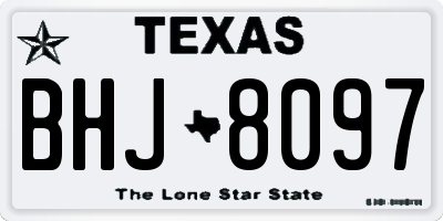 TX license plate BHJ8097