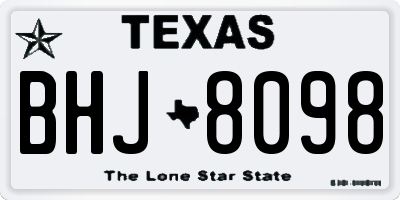 TX license plate BHJ8098