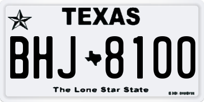 TX license plate BHJ8100