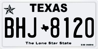 TX license plate BHJ8120