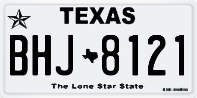TX license plate BHJ8121