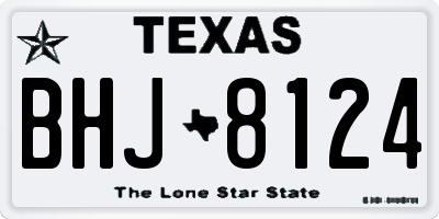 TX license plate BHJ8124