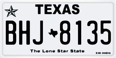 TX license plate BHJ8135