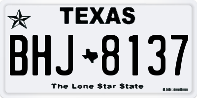 TX license plate BHJ8137
