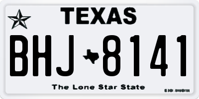TX license plate BHJ8141
