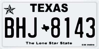 TX license plate BHJ8143