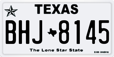 TX license plate BHJ8145