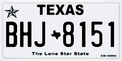 TX license plate BHJ8151