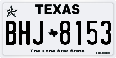 TX license plate BHJ8153
