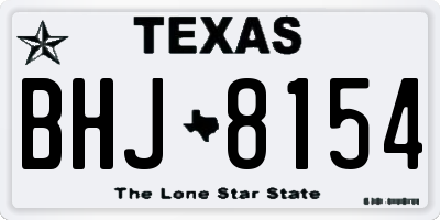 TX license plate BHJ8154