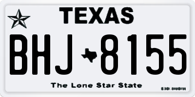 TX license plate BHJ8155