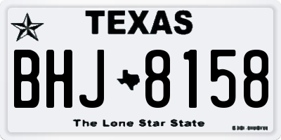 TX license plate BHJ8158