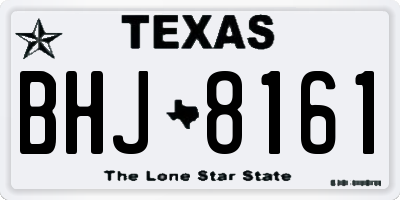 TX license plate BHJ8161