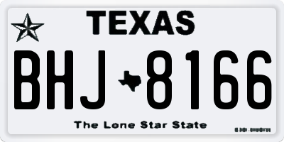 TX license plate BHJ8166