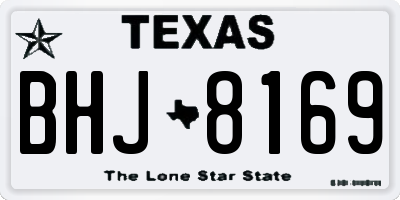 TX license plate BHJ8169