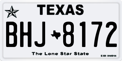 TX license plate BHJ8172