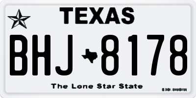 TX license plate BHJ8178