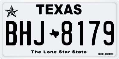 TX license plate BHJ8179