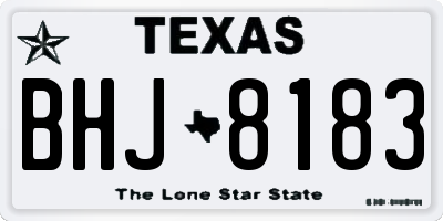 TX license plate BHJ8183