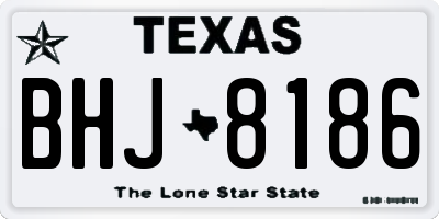 TX license plate BHJ8186