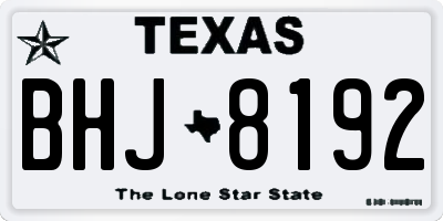 TX license plate BHJ8192