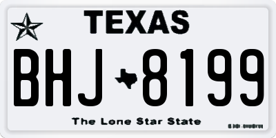 TX license plate BHJ8199