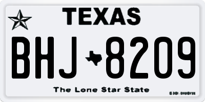 TX license plate BHJ8209