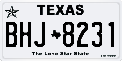 TX license plate BHJ8231