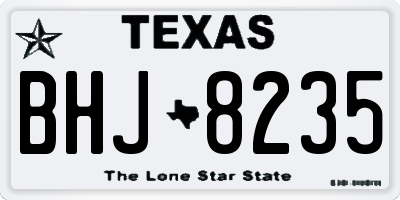 TX license plate BHJ8235
