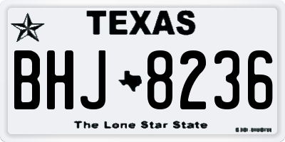 TX license plate BHJ8236