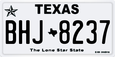 TX license plate BHJ8237