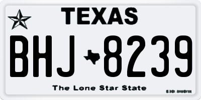 TX license plate BHJ8239
