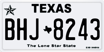 TX license plate BHJ8243