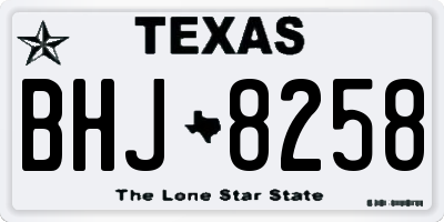 TX license plate BHJ8258