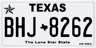 TX license plate BHJ8262