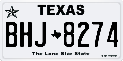 TX license plate BHJ8274