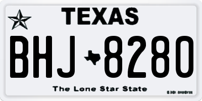 TX license plate BHJ8280