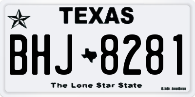 TX license plate BHJ8281
