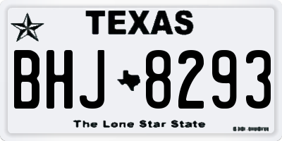 TX license plate BHJ8293