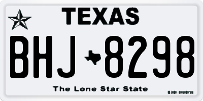 TX license plate BHJ8298