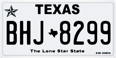 TX license plate BHJ8299