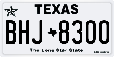 TX license plate BHJ8300