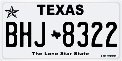 TX license plate BHJ8322