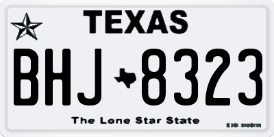 TX license plate BHJ8323